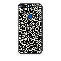 Thumbnail for Huawei Y7 2018 Doodle Art Θήκη από τη Smartfits με σχέδιο στο πίσω μέρος και μαύρο περίβλημα | Smartphone case with colorful back and black bezels by Smartfits