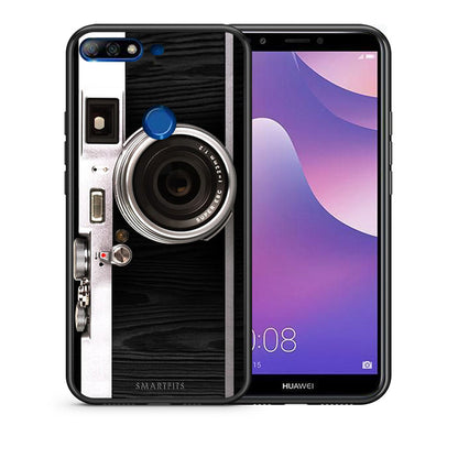 Θήκη Huawei Y7 2018 Emily In Paris από τη Smartfits με σχέδιο στο πίσω μέρος και μαύρο περίβλημα | Huawei Y7 2018 Emily In Paris case with colorful back and black bezels