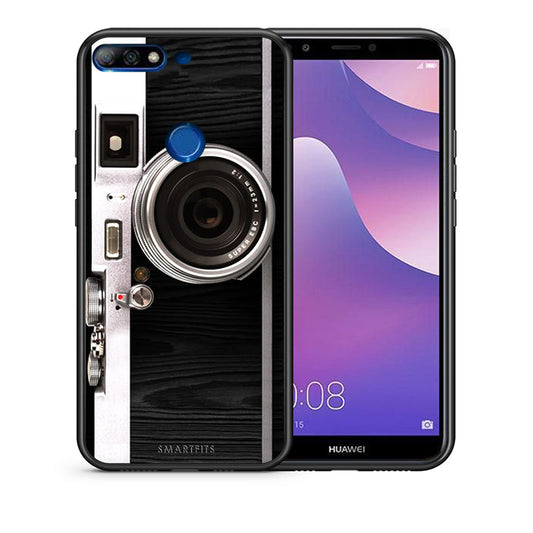 Θήκη Huawei Y7 2018 Emily In Paris από τη Smartfits με σχέδιο στο πίσω μέρος και μαύρο περίβλημα | Huawei Y7 2018 Emily In Paris case with colorful back and black bezels