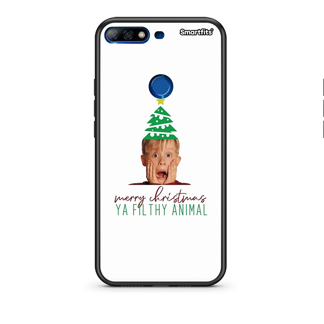 Huawei Y7 2018 Filthy Animal θήκη από τη Smartfits με σχέδιο στο πίσω μέρος και μαύρο περίβλημα | Smartphone case with colorful back and black bezels by Smartfits