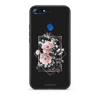 Thumbnail for 4 - Huawei Y7 2018 Frame Flower case, cover, bumper