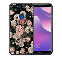 Thumbnail for Θήκη Huawei Y7 2018 Wild Roses Flower από τη Smartfits με σχέδιο στο πίσω μέρος και μαύρο περίβλημα | Huawei Y7 2018 Wild Roses Flower case with colorful back and black bezels