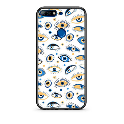 Huawei Y7 2018 Ftou Ftou θήκη από τη Smartfits με σχέδιο στο πίσω μέρος και μαύρο περίβλημα | Smartphone case with colorful back and black bezels by Smartfits