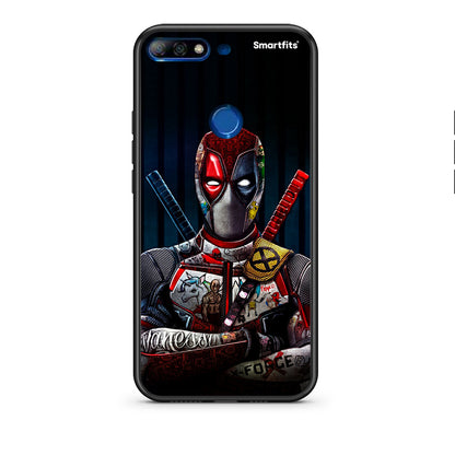 Huawei Y7 2018 Funny Guy θήκη από τη Smartfits με σχέδιο στο πίσω μέρος και μαύρο περίβλημα | Smartphone case with colorful back and black bezels by Smartfits