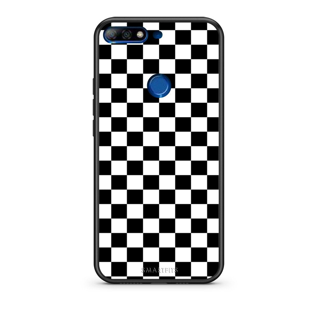 4 - Huawei Y7 2018 Squares Geometric case, cover, bumper
