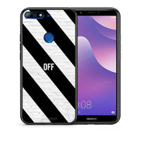 Thumbnail for Θήκη Huawei Y7 2018 Get Off από τη Smartfits με σχέδιο στο πίσω μέρος και μαύρο περίβλημα | Huawei Y7 2018 Get Off case with colorful back and black bezels