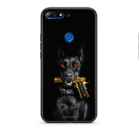 Thumbnail for Huawei Y7 2018 Golden Gun Θήκη Αγίου Βαλεντίνου από τη Smartfits με σχέδιο στο πίσω μέρος και μαύρο περίβλημα | Smartphone case with colorful back and black bezels by Smartfits