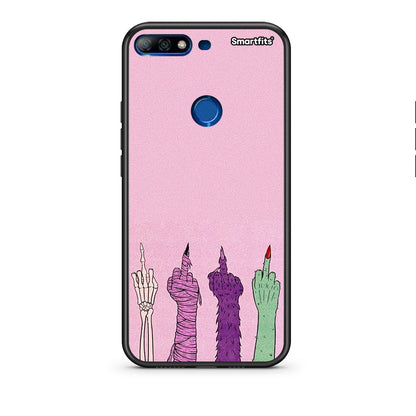 Huawei Y7 2018 Halloween Be A Lady Θήκη από τη Smartfits με σχέδιο στο πίσω μέρος και μαύρο περίβλημα | Smartphone case with colorful back and black bezels by Smartfits