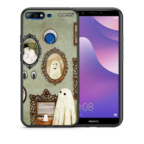 Θήκη Huawei Y7 2018 Halloween Ghost Season από τη Smartfits με σχέδιο στο πίσω μέρος και μαύρο περίβλημα | Huawei Y7 2018 Halloween Ghost Season case with colorful back and black bezels