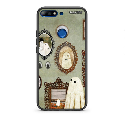 Huawei Y7 2018 Halloween Ghost Season Θήκη από τη Smartfits με σχέδιο στο πίσω μέρος και μαύρο περίβλημα | Smartphone case with colorful back and black bezels by Smartfits