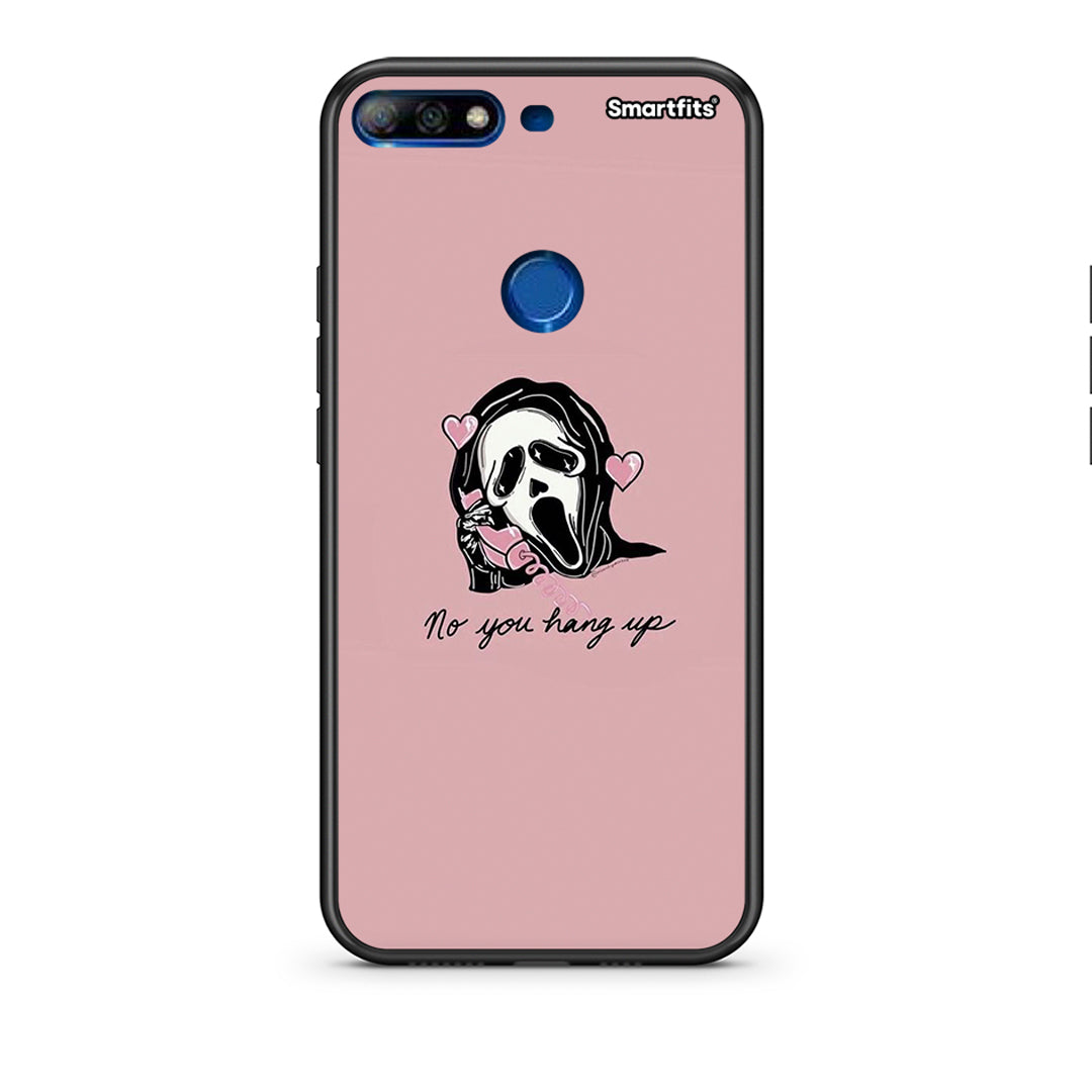 Huawei Y7 2018 Halloween Hang Up Θήκη από τη Smartfits με σχέδιο στο πίσω μέρος και μαύρο περίβλημα | Smartphone case with colorful back and black bezels by Smartfits