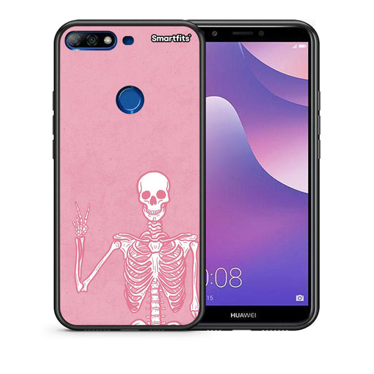 Θήκη Huawei Y7 2018 Halloween Motivation από τη Smartfits με σχέδιο στο πίσω μέρος και μαύρο περίβλημα | Huawei Y7 2018 Halloween Motivation case with colorful back and black bezels