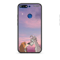 Thumbnail for Huawei Y7 2018 Lady And Tramp θήκη από τη Smartfits με σχέδιο στο πίσω μέρος και μαύρο περίβλημα | Smartphone case with colorful back and black bezels by Smartfits