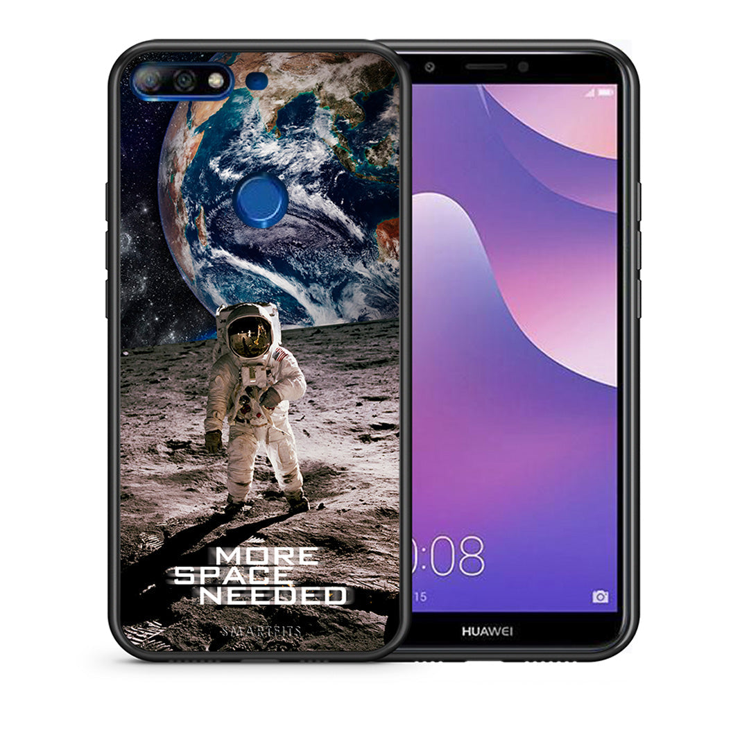 Θήκη Huawei Y7 2018 More Space από τη Smartfits με σχέδιο στο πίσω μέρος και μαύρο περίβλημα | Huawei Y7 2018 More Space case with colorful back and black bezels