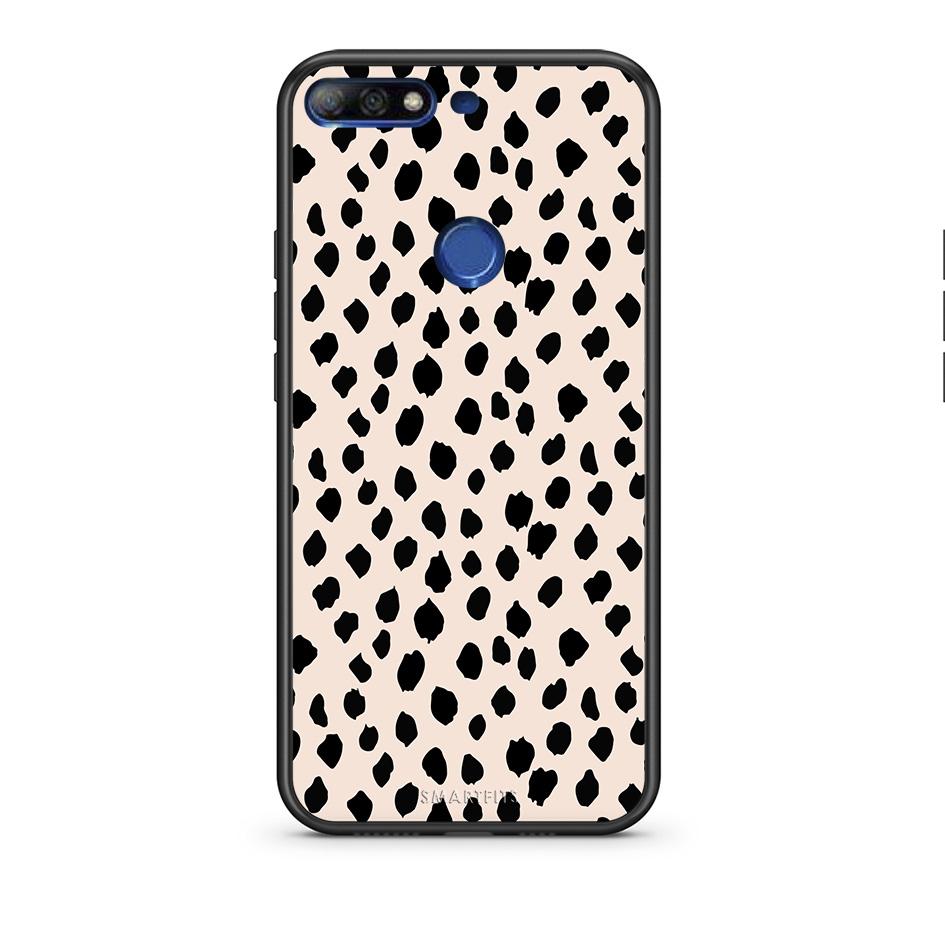 Huawei Y7 2018 New Polka Dots θήκη από τη Smartfits με σχέδιο στο πίσω μέρος και μαύρο περίβλημα | Smartphone case with colorful back and black bezels by Smartfits