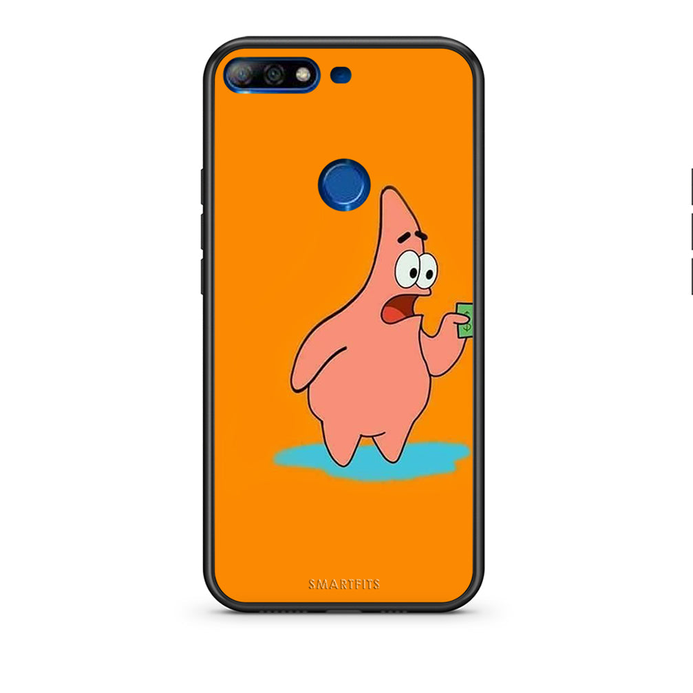 Huawei Y7 2018 No Money 1 Θήκη Αγίου Βαλεντίνου από τη Smartfits με σχέδιο στο πίσω μέρος και μαύρο περίβλημα | Smartphone case with colorful back and black bezels by Smartfits