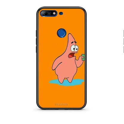Huawei Y7 2018 No Money 1 Θήκη Αγίου Βαλεντίνου από τη Smartfits με σχέδιο στο πίσω μέρος και μαύρο περίβλημα | Smartphone case with colorful back and black bezels by Smartfits