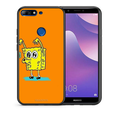 Θήκη Αγίου Βαλεντίνου Huawei Y7 2018 No Money 2 από τη Smartfits με σχέδιο στο πίσω μέρος και μαύρο περίβλημα | Huawei Y7 2018 No Money 2 case with colorful back and black bezels