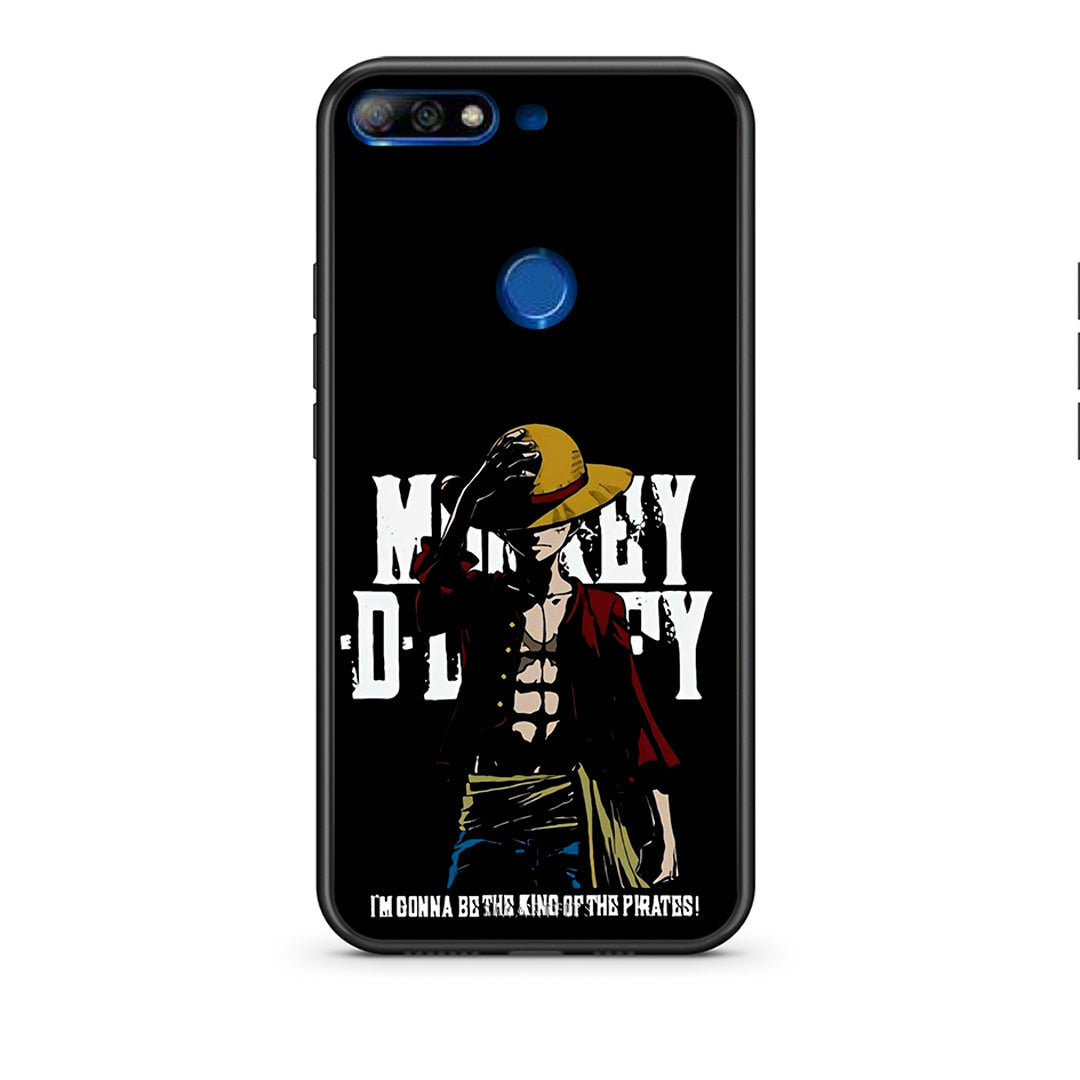Huawei Y7 2018 Pirate King θήκη από τη Smartfits με σχέδιο στο πίσω μέρος και μαύρο περίβλημα | Smartphone case with colorful back and black bezels by Smartfits