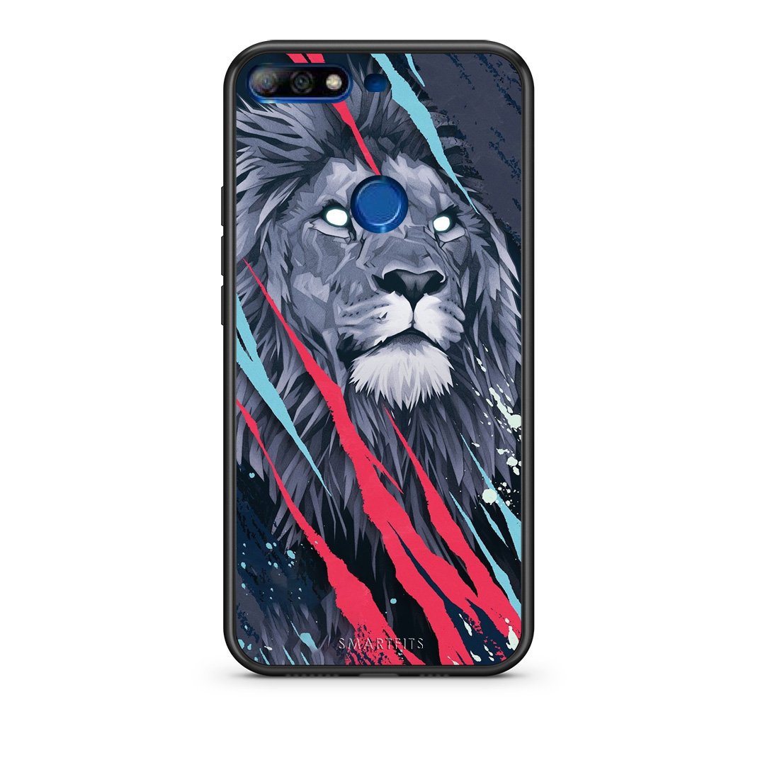 4 - Huawei Y7 2018 Lion Designer PopArt case, cover, bumper