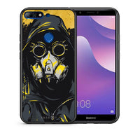 Thumbnail for Θήκη Huawei Y7 2018 Mask PopArt από τη Smartfits με σχέδιο στο πίσω μέρος και μαύρο περίβλημα | Huawei Y7 2018 Mask PopArt case with colorful back and black bezels