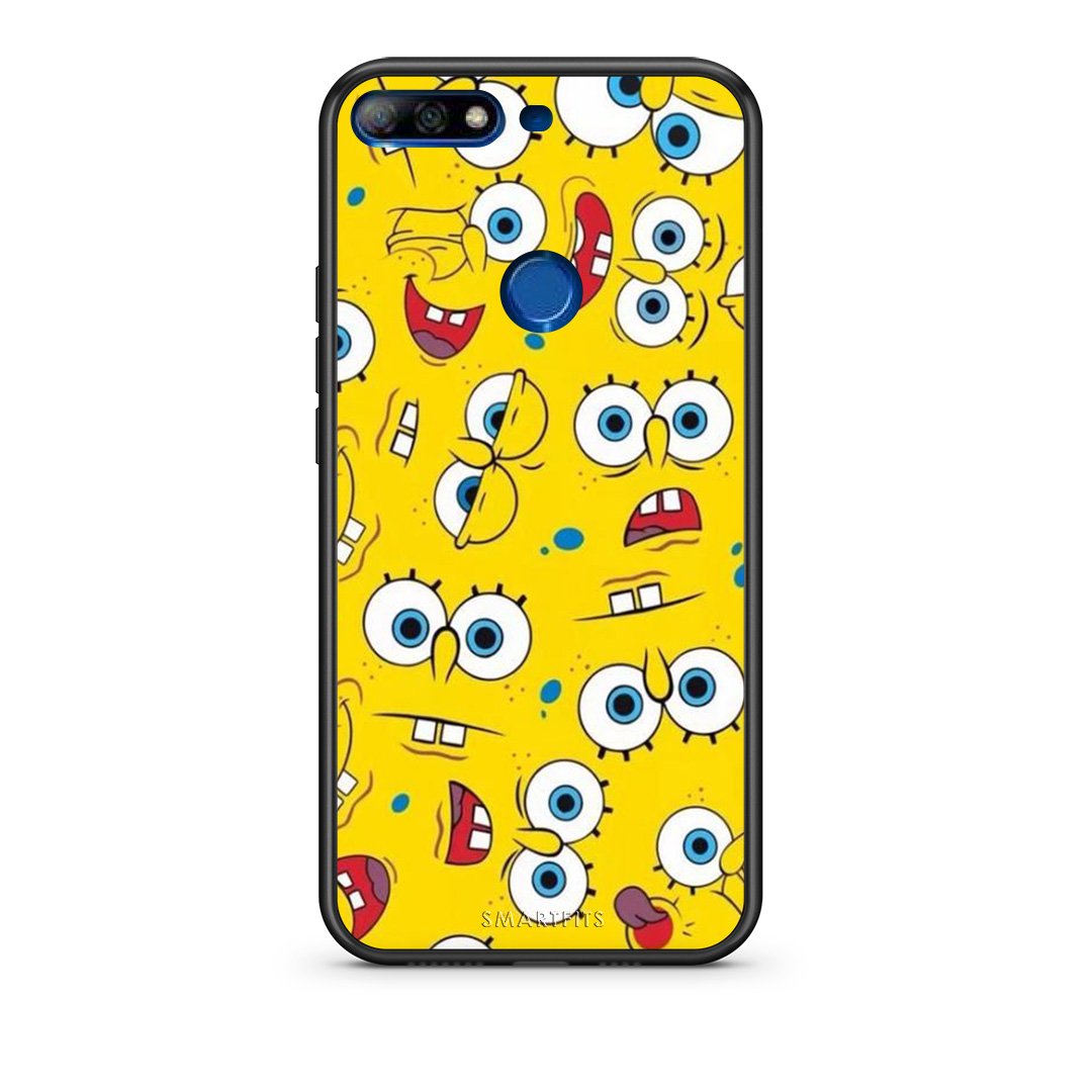4 - Huawei Y7 2018 Sponge PopArt case, cover, bumper