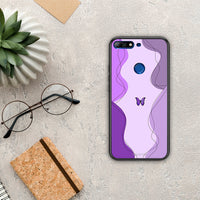 Thumbnail for Purple Mariposa - Huawei Y7 2018 / Prime Y7 2018 / Honor 7C θήκη