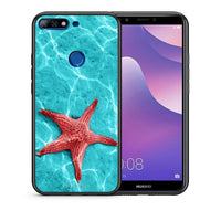 Thumbnail for Θήκη Huawei Y7 2018 Red Starfish από τη Smartfits με σχέδιο στο πίσω μέρος και μαύρο περίβλημα | Huawei Y7 2018 Red Starfish case with colorful back and black bezels