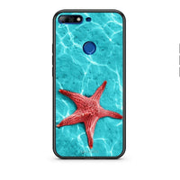 Thumbnail for Huawei Y7 2018 Red Starfish Θήκη από τη Smartfits με σχέδιο στο πίσω μέρος και μαύρο περίβλημα | Smartphone case with colorful back and black bezels by Smartfits