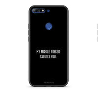 Thumbnail for Huawei Y7 2018 Salute θήκη από τη Smartfits με σχέδιο στο πίσω μέρος και μαύρο περίβλημα | Smartphone case with colorful back and black bezels by Smartfits