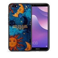 Thumbnail for Θήκη Huawei Y7 2018 Screaming Sky από τη Smartfits με σχέδιο στο πίσω μέρος και μαύρο περίβλημα | Huawei Y7 2018 Screaming Sky case with colorful back and black bezels