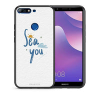 Thumbnail for Θήκη Huawei Y7 2018 Sea You από τη Smartfits με σχέδιο στο πίσω μέρος και μαύρο περίβλημα | Huawei Y7 2018 Sea You case with colorful back and black bezels