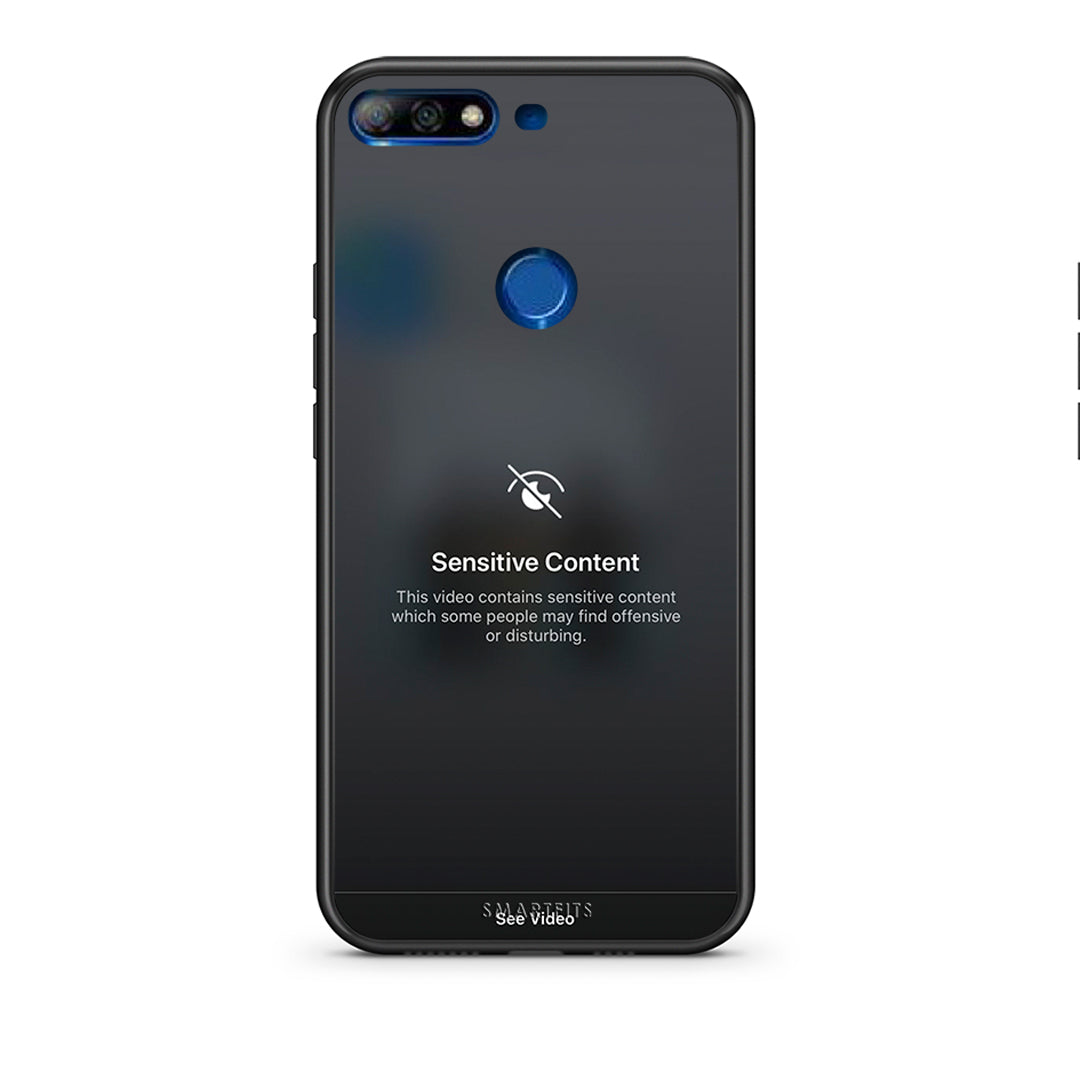 Huawei Y7 2018 Sensitive Content θήκη από τη Smartfits με σχέδιο στο πίσω μέρος και μαύρο περίβλημα | Smartphone case with colorful back and black bezels by Smartfits