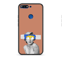 Thumbnail for Huawei Y7 2018 Sim Merilyn θήκη από τη Smartfits με σχέδιο στο πίσω μέρος και μαύρο περίβλημα | Smartphone case with colorful back and black bezels by Smartfits
