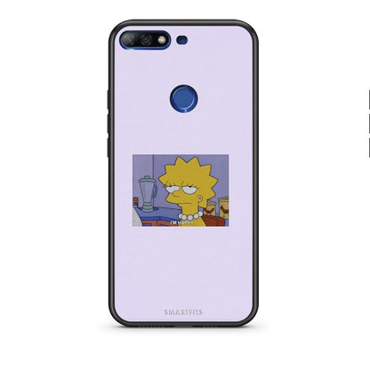 Huawei Y7 2018 So Happy θήκη από τη Smartfits με σχέδιο στο πίσω μέρος και μαύρο περίβλημα | Smartphone case with colorful back and black bezels by Smartfits