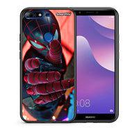 Thumbnail for Θήκη Huawei Y7 2018 Spider Hand από τη Smartfits με σχέδιο στο πίσω μέρος και μαύρο περίβλημα | Huawei Y7 2018 Spider Hand case with colorful back and black bezels