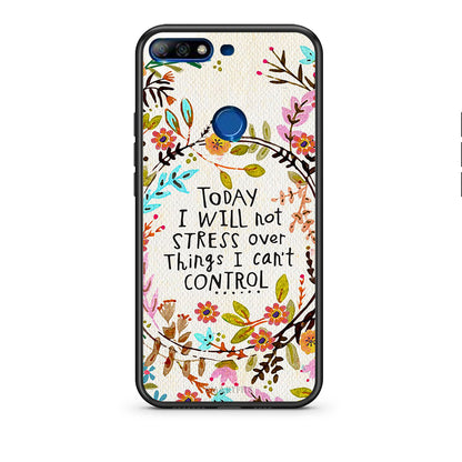 Huawei Y7 2018 Stress Over θήκη από τη Smartfits με σχέδιο στο πίσω μέρος και μαύρο περίβλημα | Smartphone case with colorful back and black bezels by Smartfits