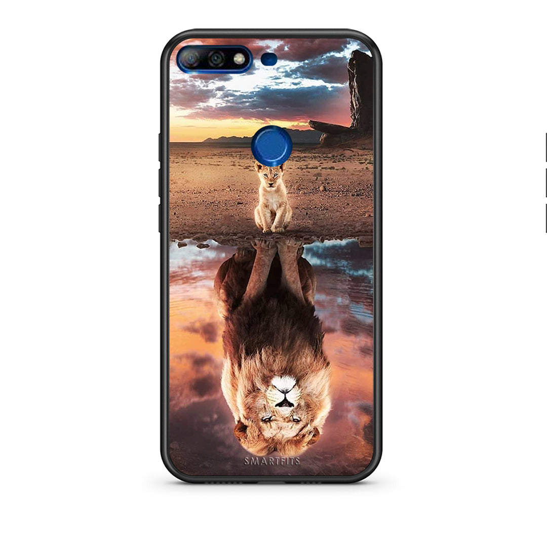 Huawei Y7 2018 Sunset Dreams Θήκη Αγίου Βαλεντίνου από τη Smartfits με σχέδιο στο πίσω μέρος και μαύρο περίβλημα | Smartphone case with colorful back and black bezels by Smartfits