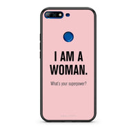 Thumbnail for Huawei Y7 2018 Superpower Woman θήκη από τη Smartfits με σχέδιο στο πίσω μέρος και μαύρο περίβλημα | Smartphone case with colorful back and black bezels by Smartfits