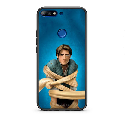 Huawei Y7 2018 Tangled 1 Θήκη Αγίου Βαλεντίνου από τη Smartfits με σχέδιο στο πίσω μέρος και μαύρο περίβλημα | Smartphone case with colorful back and black bezels by Smartfits