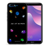 Thumbnail for Θήκη Huawei Y7 2018 AFK Text από τη Smartfits με σχέδιο στο πίσω μέρος και μαύρο περίβλημα | Huawei Y7 2018 AFK Text case with colorful back and black bezels