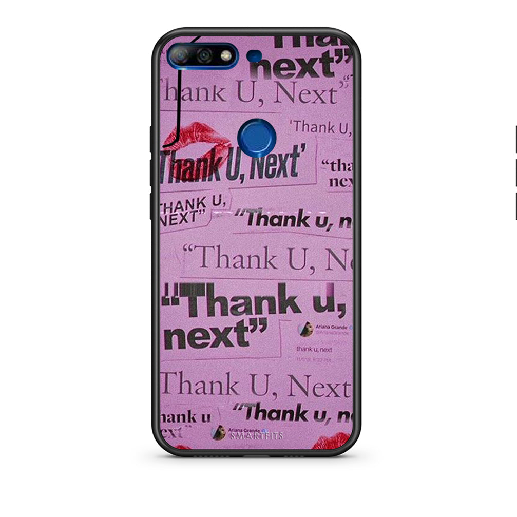 Huawei Y7 2018 Thank You Next Θήκη Αγίου Βαλεντίνου από τη Smartfits με σχέδιο στο πίσω μέρος και μαύρο περίβλημα | Smartphone case with colorful back and black bezels by Smartfits
