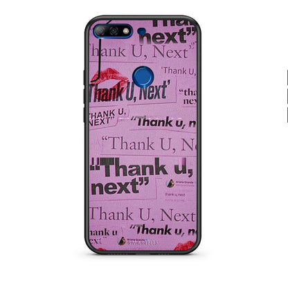 Huawei Y7 2018 Thank You Next Θήκη Αγίου Βαλεντίνου από τη Smartfits με σχέδιο στο πίσω μέρος και μαύρο περίβλημα | Smartphone case with colorful back and black bezels by Smartfits