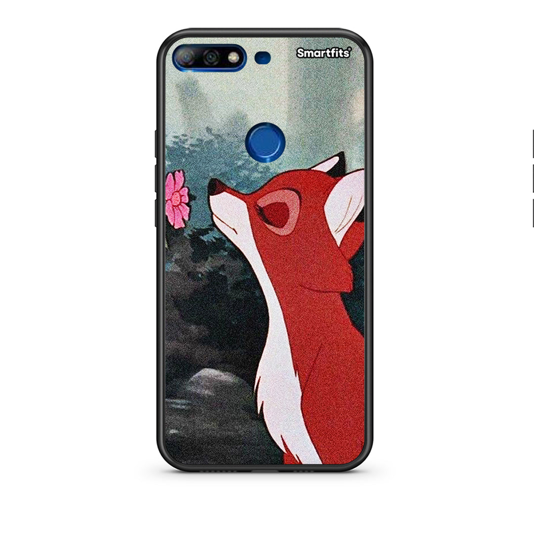 Huawei Y7 2018 Tod And Vixey Love 2 θήκη από τη Smartfits με σχέδιο στο πίσω μέρος και μαύρο περίβλημα | Smartphone case with colorful back and black bezels by Smartfits