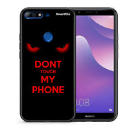 Thumbnail for Θήκη Huawei Y7 2018 Touch My Phone από τη Smartfits με σχέδιο στο πίσω μέρος και μαύρο περίβλημα | Huawei Y7 2018 Touch My Phone case with colorful back and black bezels