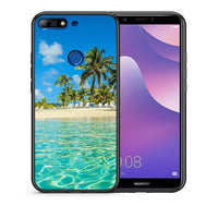 Thumbnail for Θήκη Huawei Y7 2018 Tropical Vibes από τη Smartfits με σχέδιο στο πίσω μέρος και μαύρο περίβλημα | Huawei Y7 2018 Tropical Vibes case with colorful back and black bezels