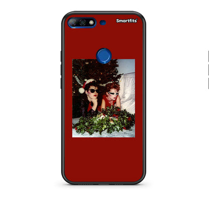 Huawei Y7 2018 Waiting For Xmas θήκη από τη Smartfits με σχέδιο στο πίσω μέρος και μαύρο περίβλημα | Smartphone case with colorful back and black bezels by Smartfits