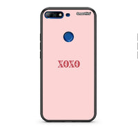 Thumbnail for Huawei Y7 2018 XOXO Love θήκη από τη Smartfits με σχέδιο στο πίσω μέρος και μαύρο περίβλημα | Smartphone case with colorful back and black bezels by Smartfits