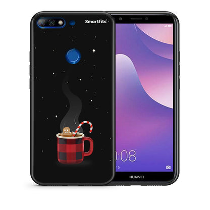 Θήκη Huawei Y7 2018 Xmas Bathing από τη Smartfits με σχέδιο στο πίσω μέρος και μαύρο περίβλημα | Huawei Y7 2018 Xmas Bathing case with colorful back and black bezels