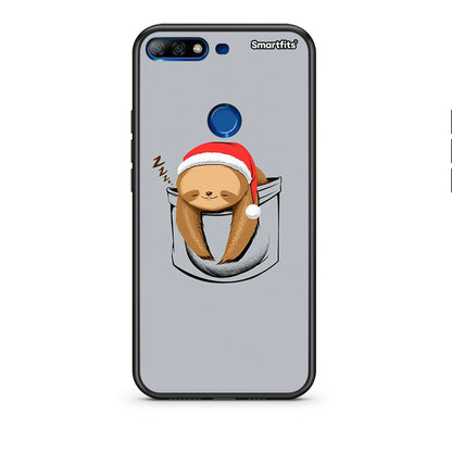 Huawei Y7 2018 Xmas Zzzz θήκη από τη Smartfits με σχέδιο στο πίσω μέρος και μαύρο περίβλημα | Smartphone case with colorful back and black bezels by Smartfits